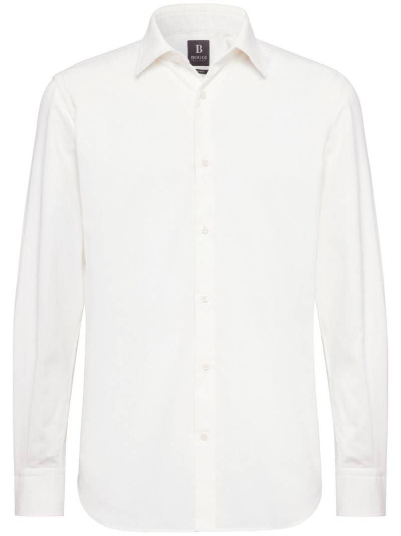 Boggi Milano velvet shirt - White von Boggi Milano