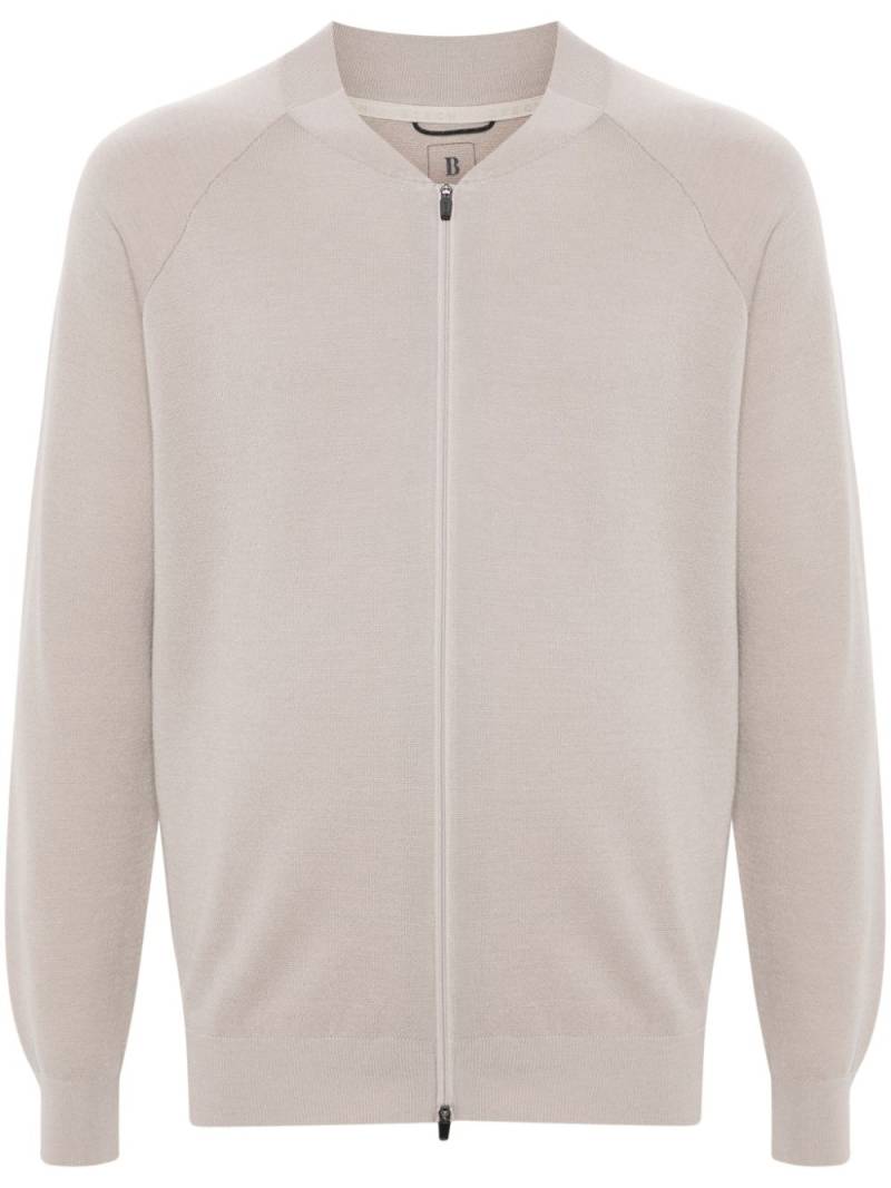 Boggi Milano wool bomber jacket - Neutrals von Boggi Milano