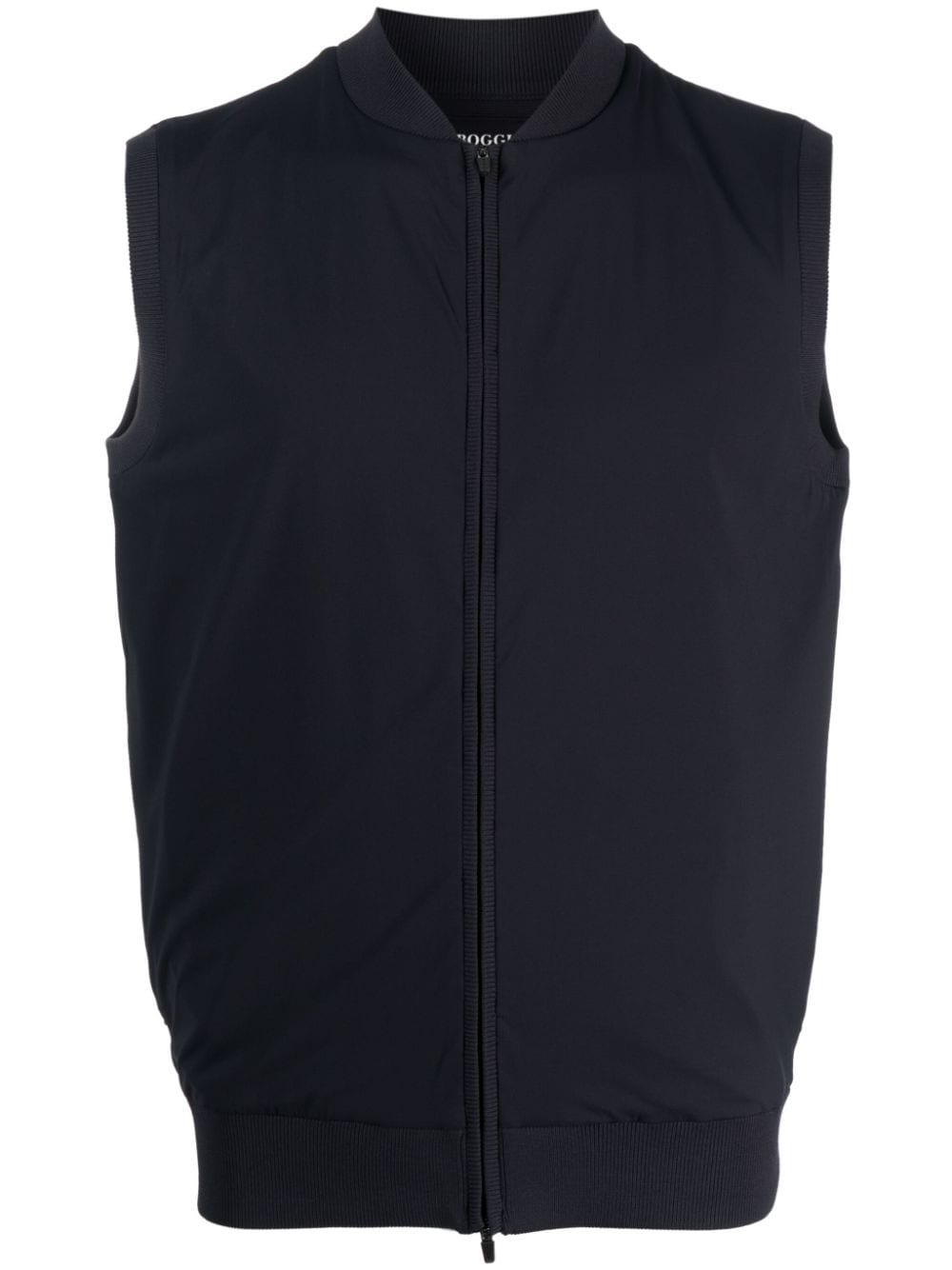 Boggi Milano zip-up stretch-jersey gilet - Blue von Boggi Milano