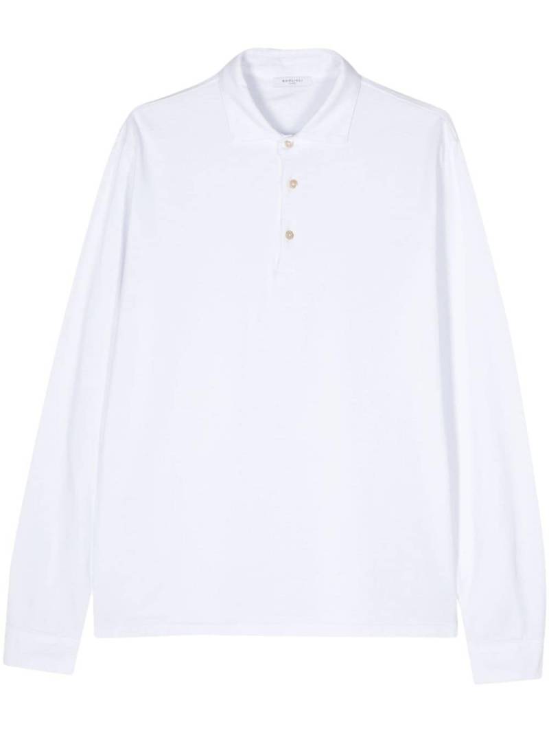 Boglioli cotton jersey polo shirt - White von Boglioli