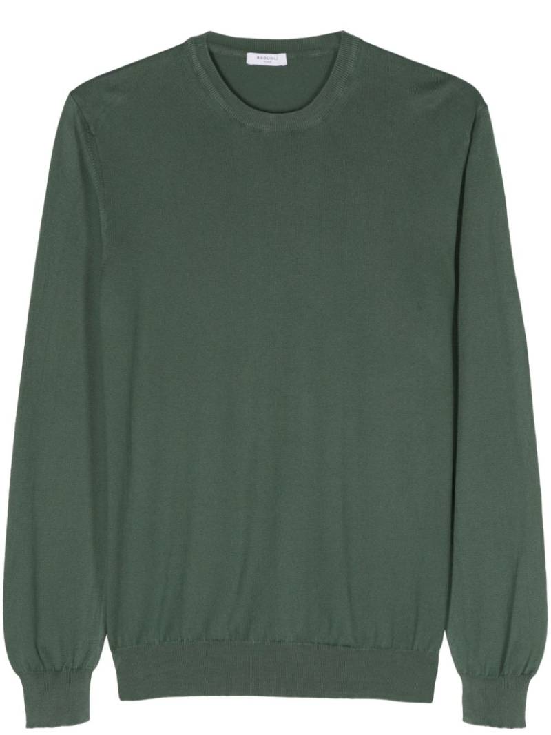 Boglioli crew-neck cotton jumper - Green von Boglioli