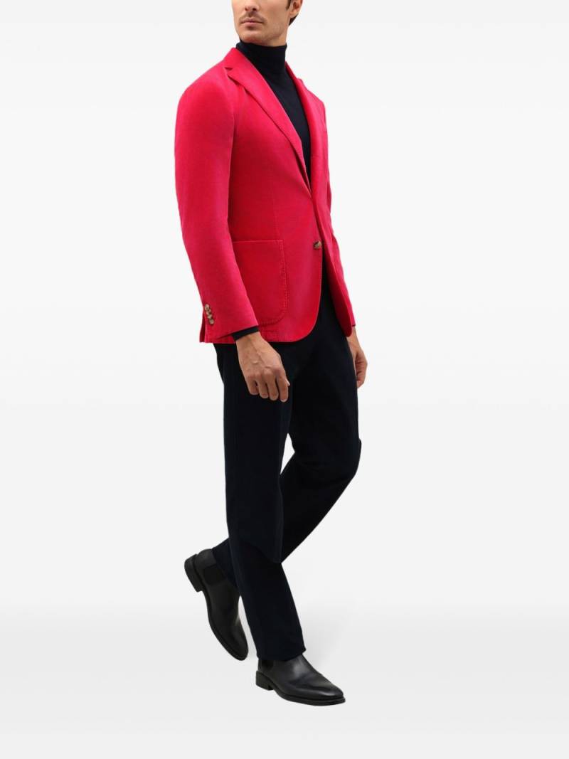 Boglioli garment-dyed velvet blazer - Red von Boglioli