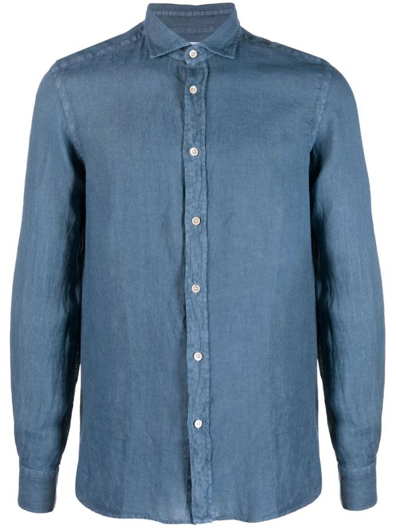 Boglioli linen long-sleeve shirt - Blue von Boglioli