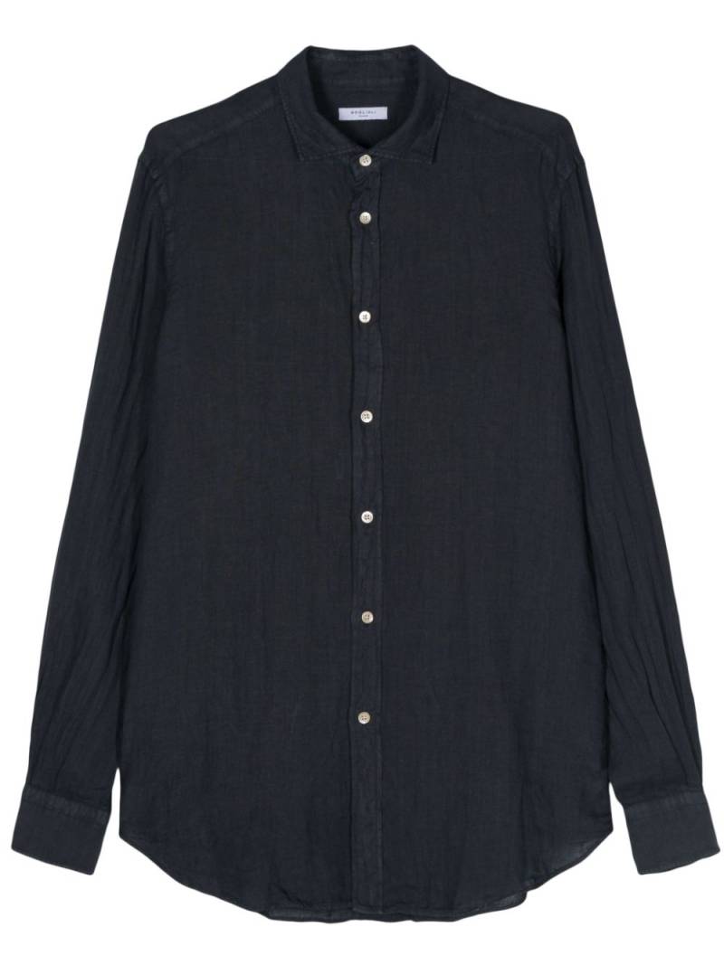 Boglioli long-sleeve linen shirt - Blue von Boglioli