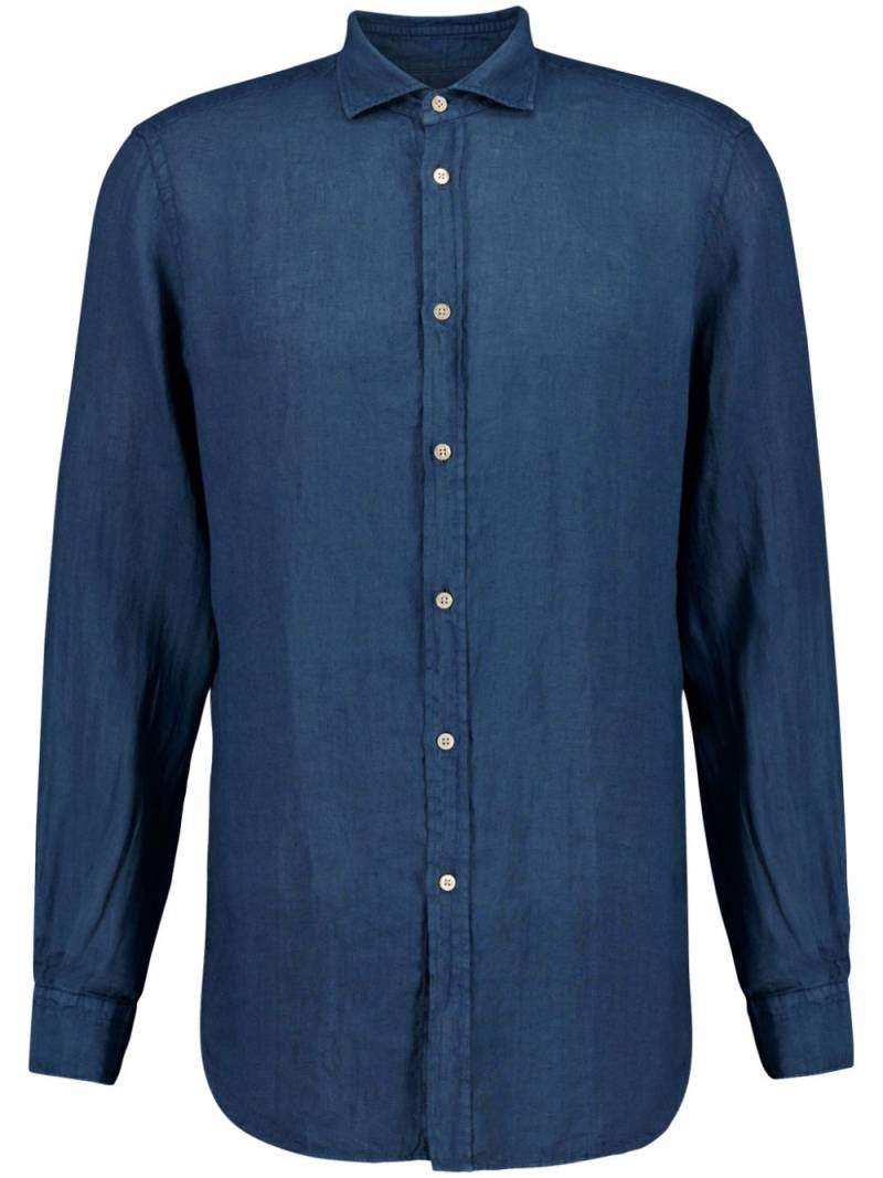 Boglioli long-sleeve linen shirt - Blue von Boglioli