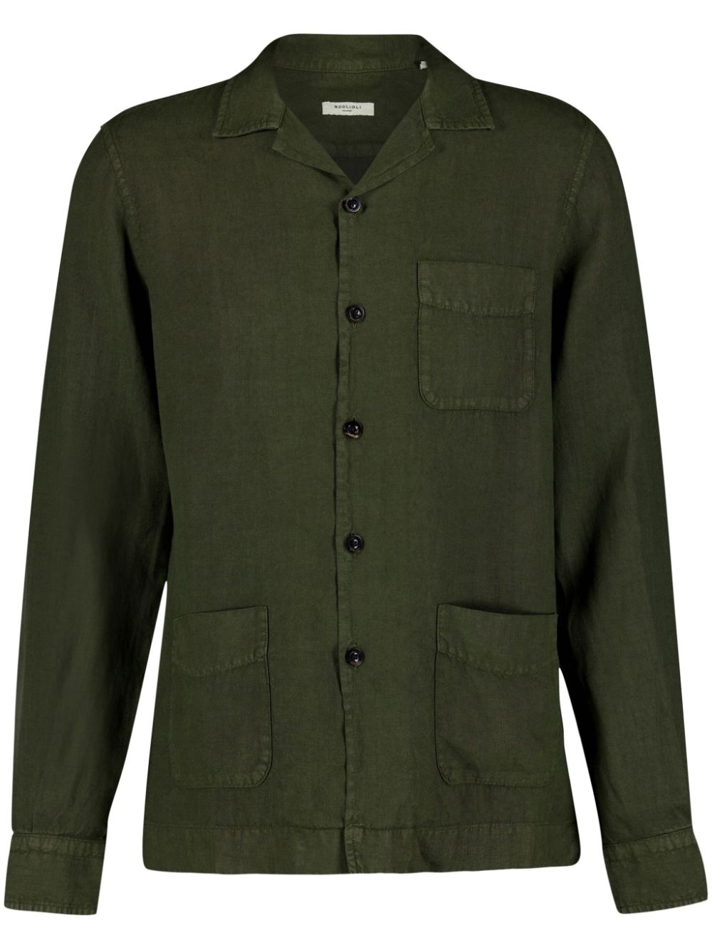 Boglioli long-sleeve linen shirt - Green von Boglioli