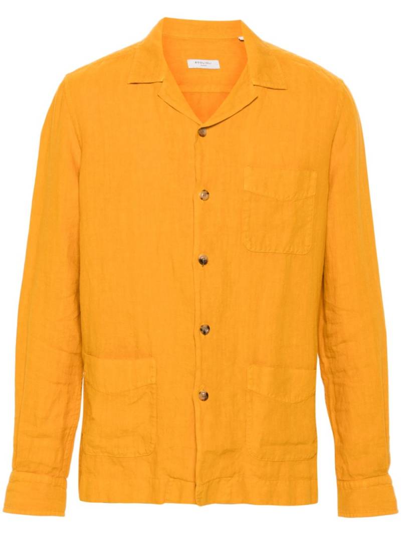 Boglioli long-sleeve linen shirt - Yellow von Boglioli