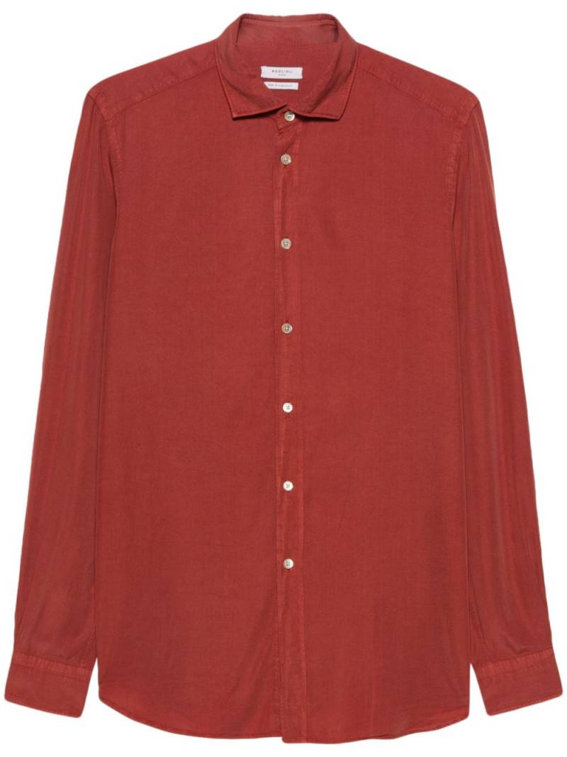 Boglioli long-sleeve tonal stitching shirt - Red von Boglioli