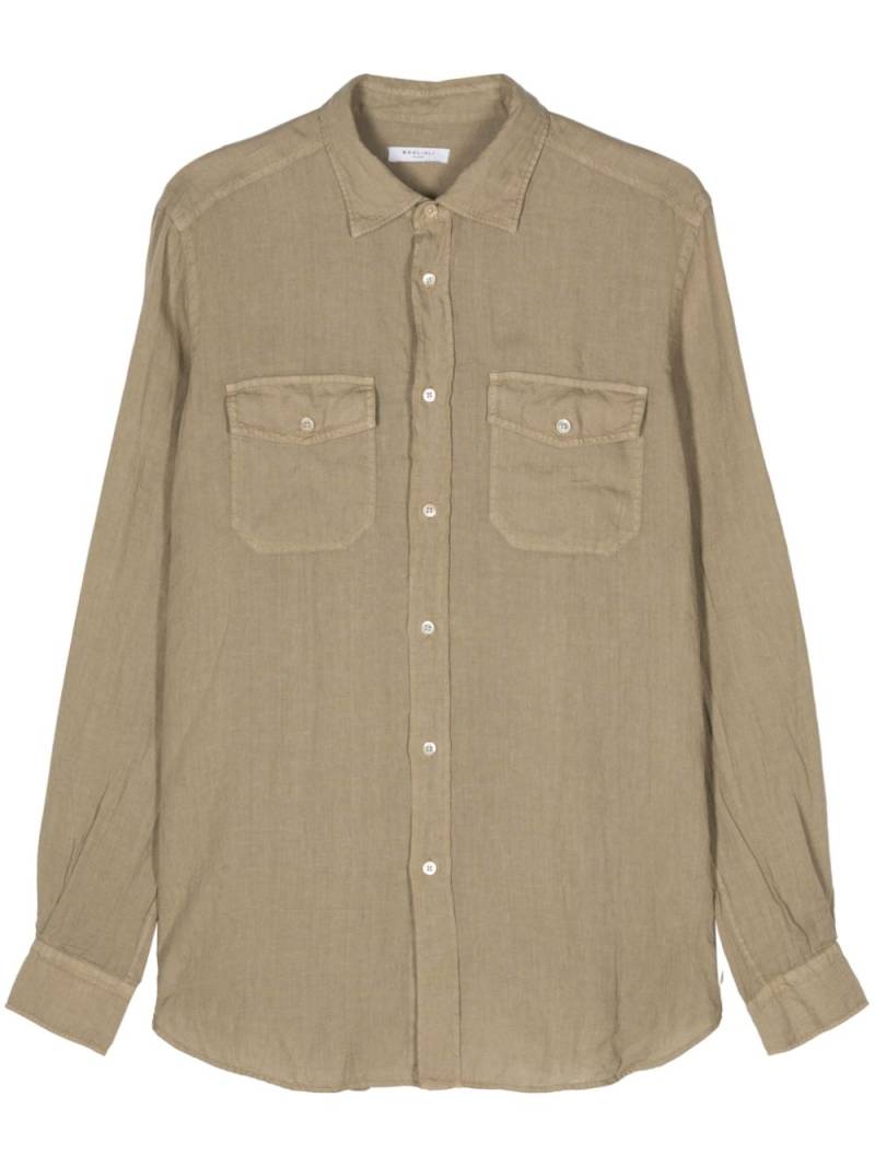 Boglioli long-sleeves linen shirt - Neutrals von Boglioli