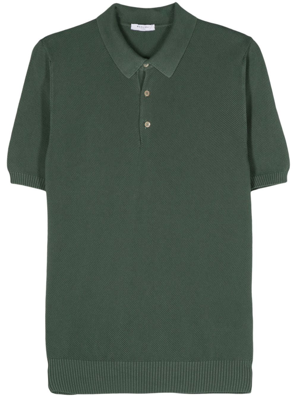 Boglioli piqué cotton polo shirt - Green von Boglioli