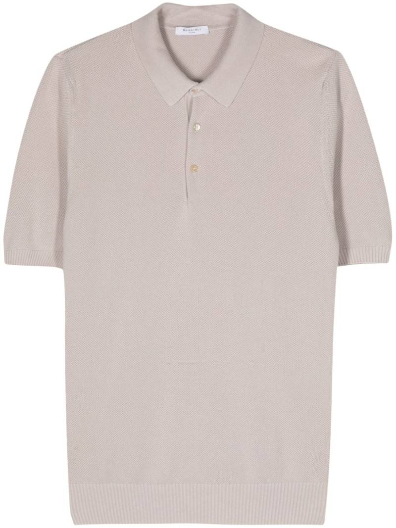 Boglioli piqué cotton polo shirt - Grey von Boglioli