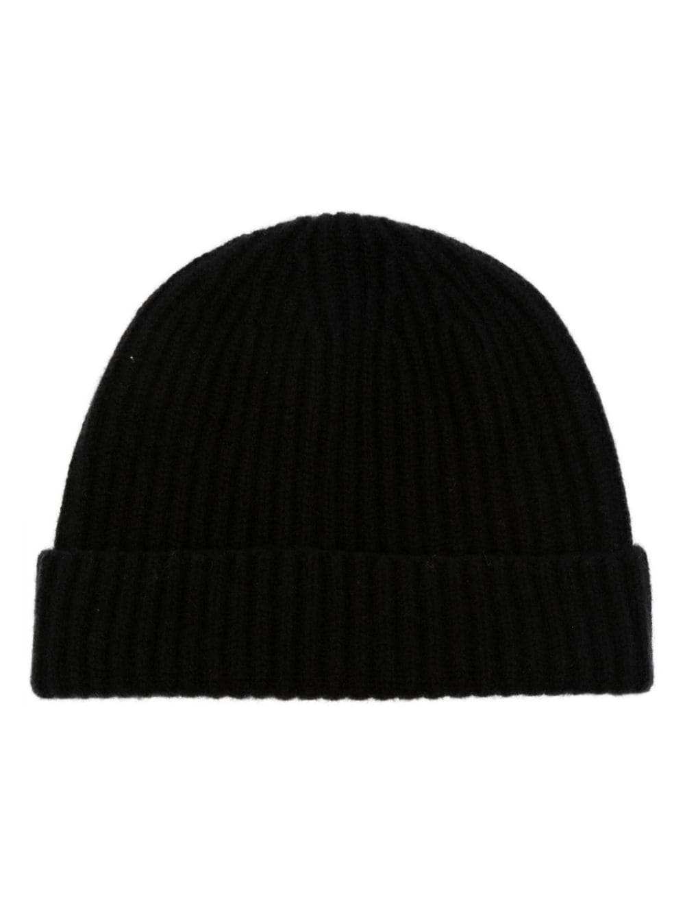 Boglioli ribbed cashmere beanie - Black von Boglioli