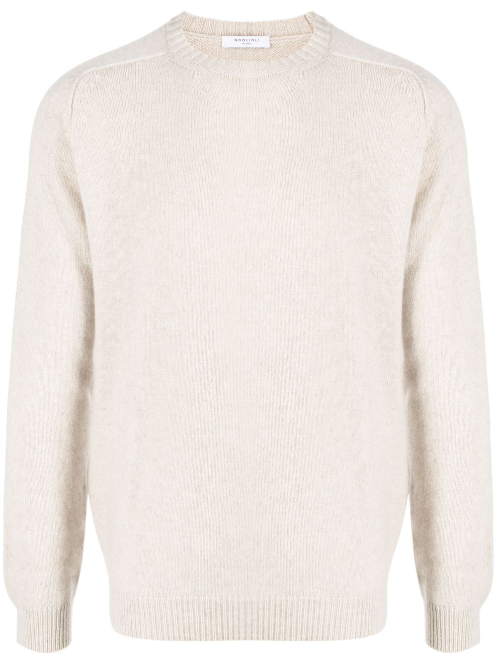 Boglioli ribbed-trim cashmere jumper - Neutrals von Boglioli