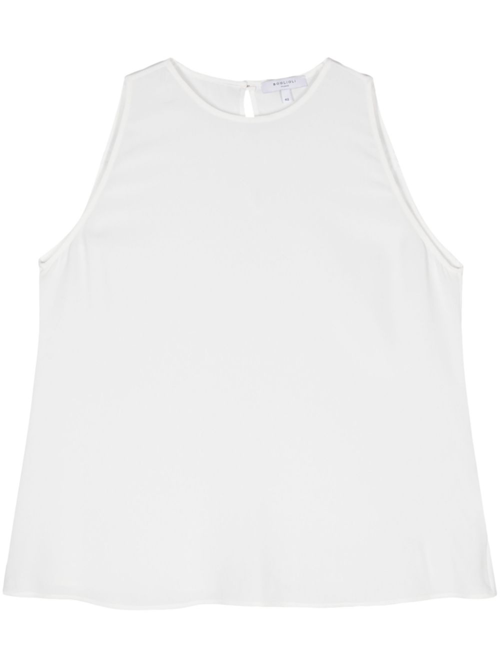 Boglioli semi-sheer sleeveless blouse - White von Boglioli