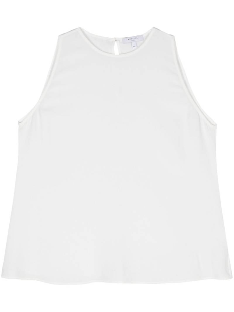 Boglioli semi-sheer sleeveless blouse - White von Boglioli