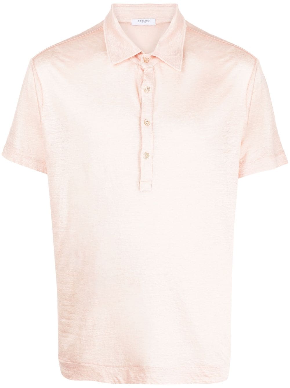 Boglioli short-sleeve linen polo shirt - Pink von Boglioli