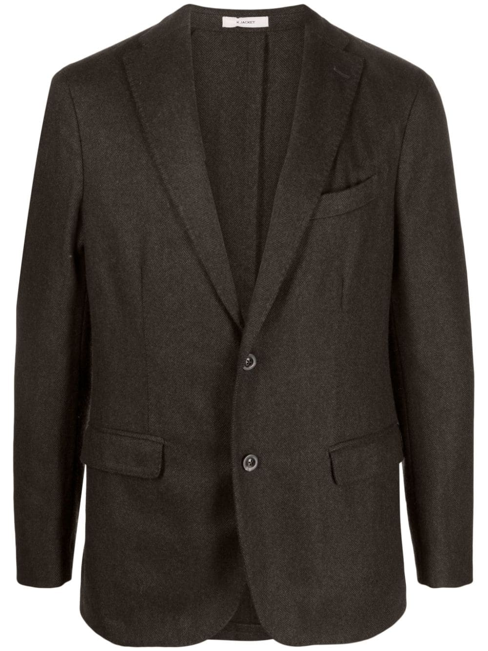 Boglioli single-breasted herringbone blazer - Brown von Boglioli