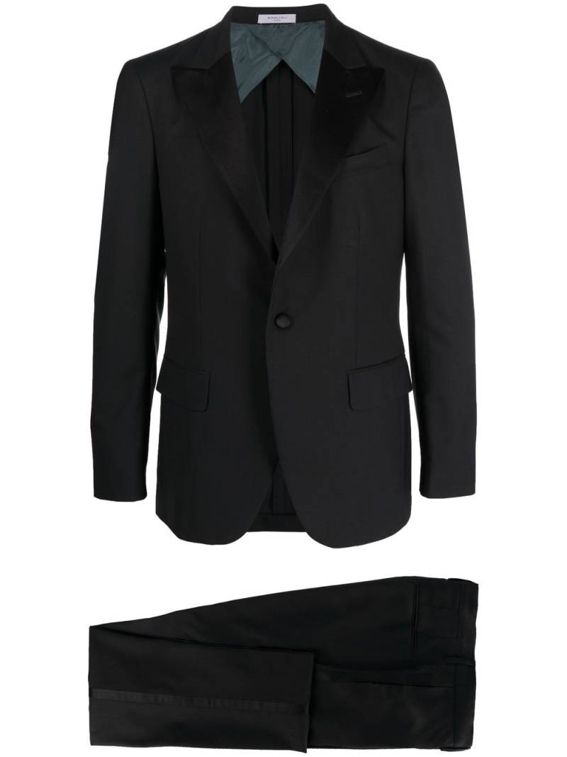 Boglioli single-breasted virgin wool dinner suit - Black von Boglioli