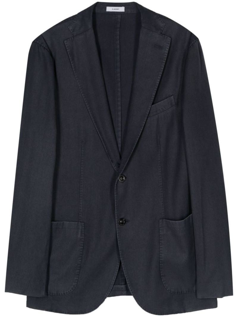 Boglioli single-breasted wool blazer - Blue von Boglioli