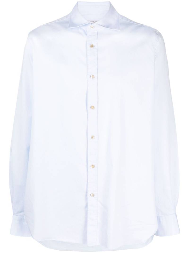 Boglioli spread-collar cotton shirt - Blue von Boglioli