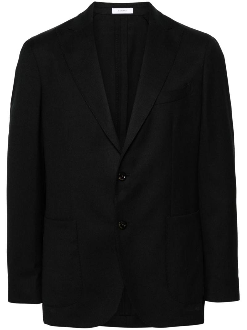 Boglioli textured finish single-breasted blazer - Black von Boglioli