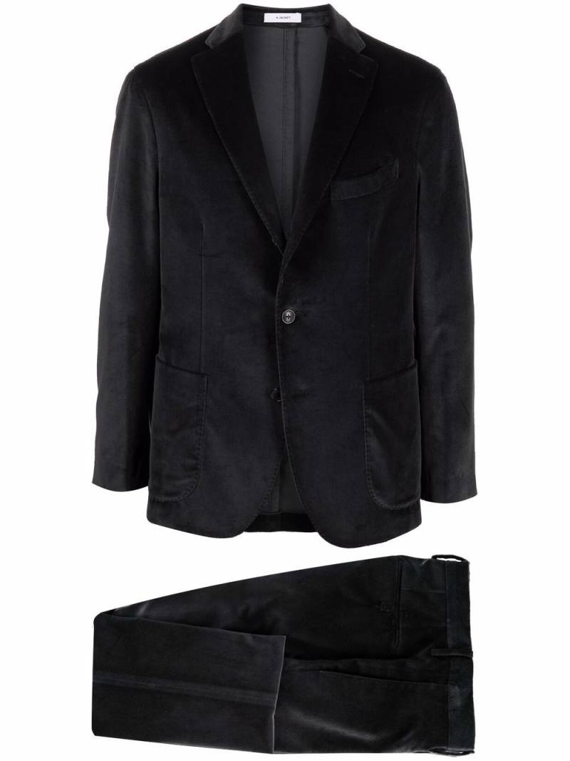 Boglioli velvet two-piece suit - Grey von Boglioli