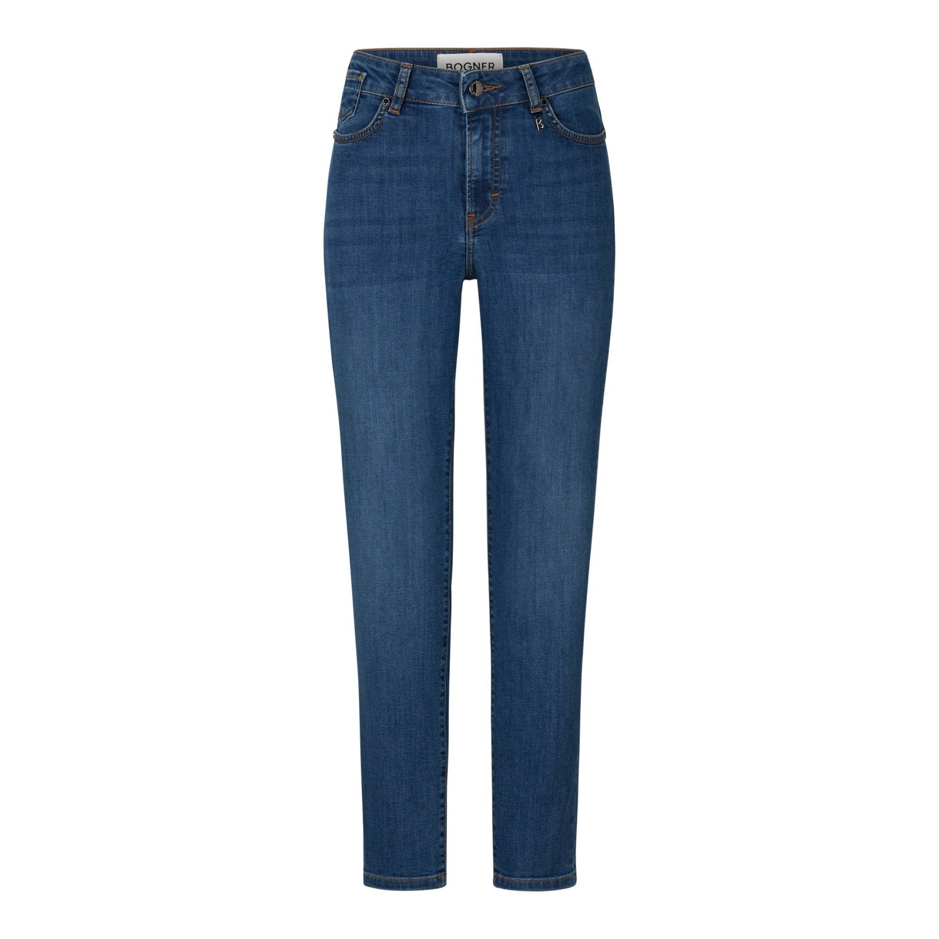 BOGNER 7/8 Slim Fit Jeans Julie für Damen - Washed Denim Blue - 27 von Bogner