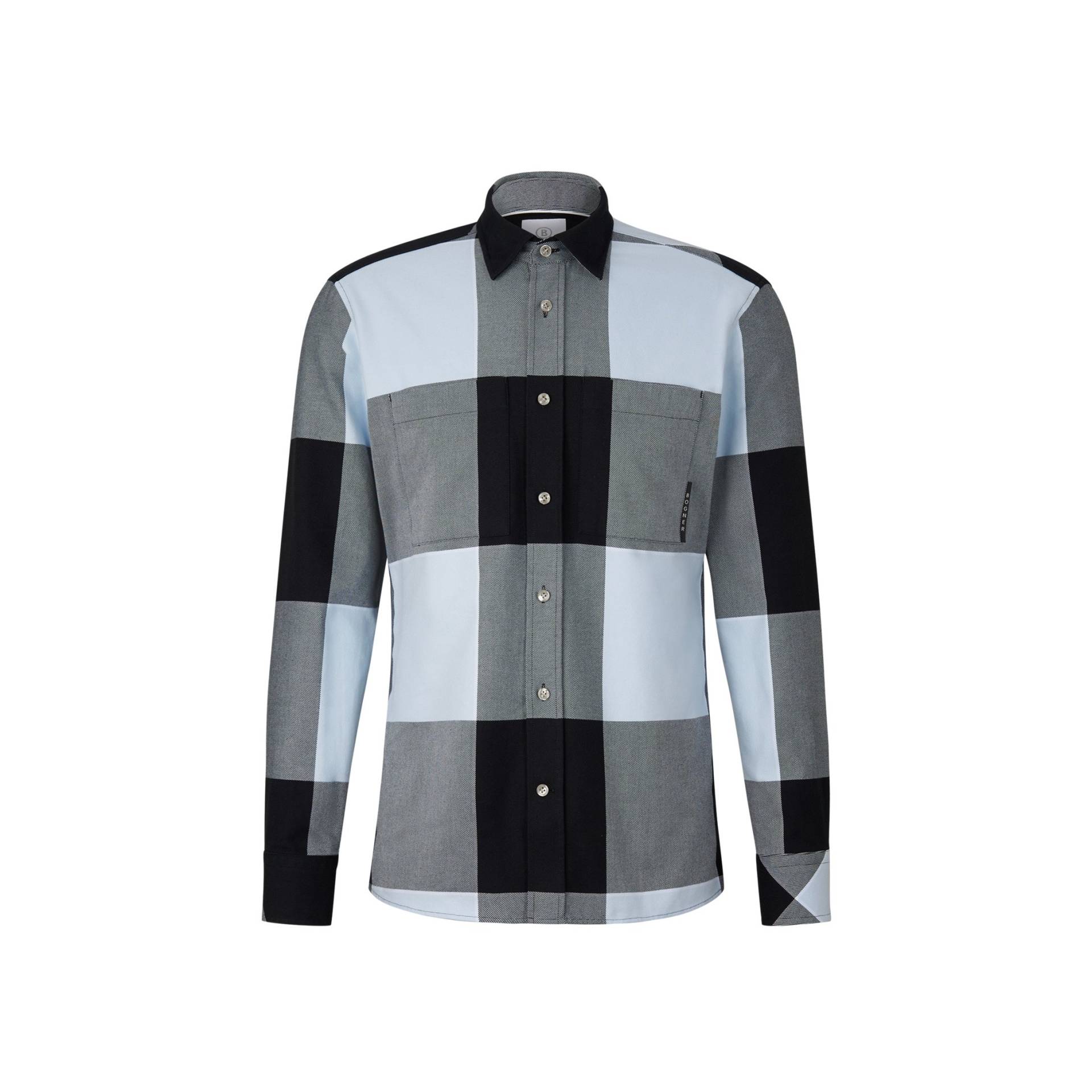 BOGNER Flanell-Hemd Clive für Herren - Hellblau/Schwarz - 3XL von Bogner