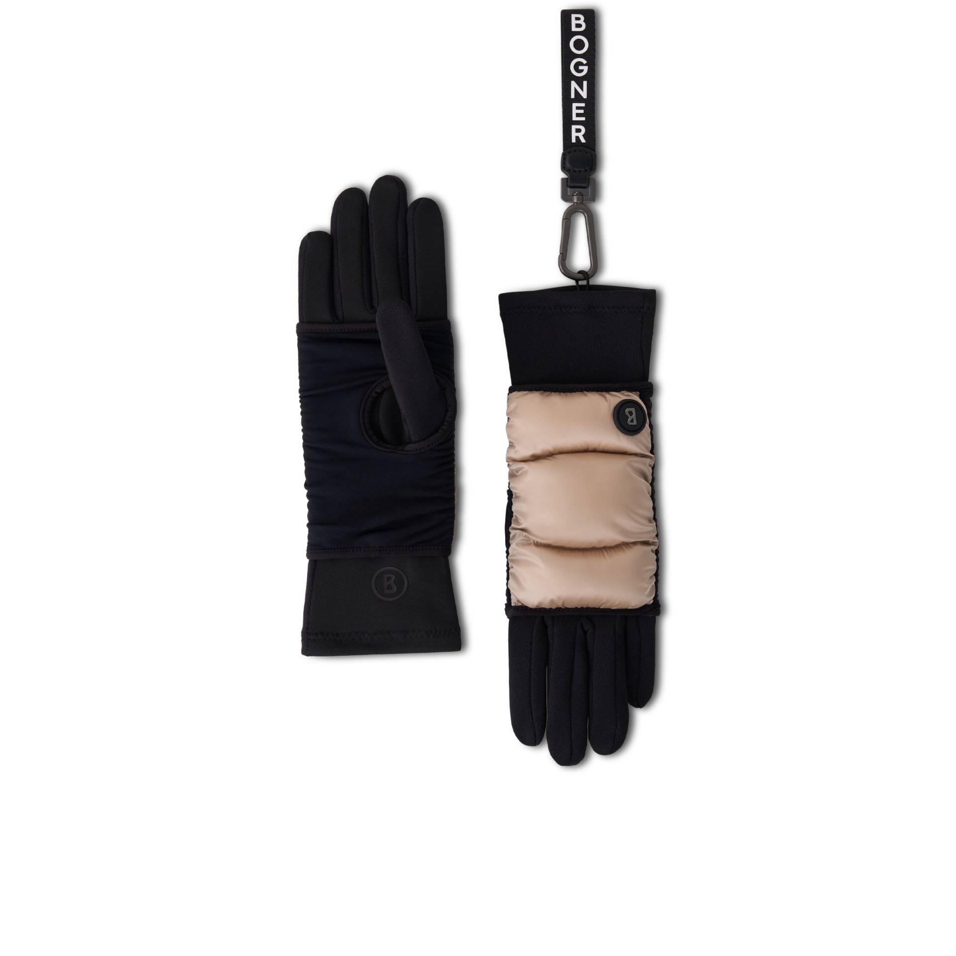 BOGNER Handschuhe Touch für Damen - Schwarz/Beige - L von Bogner