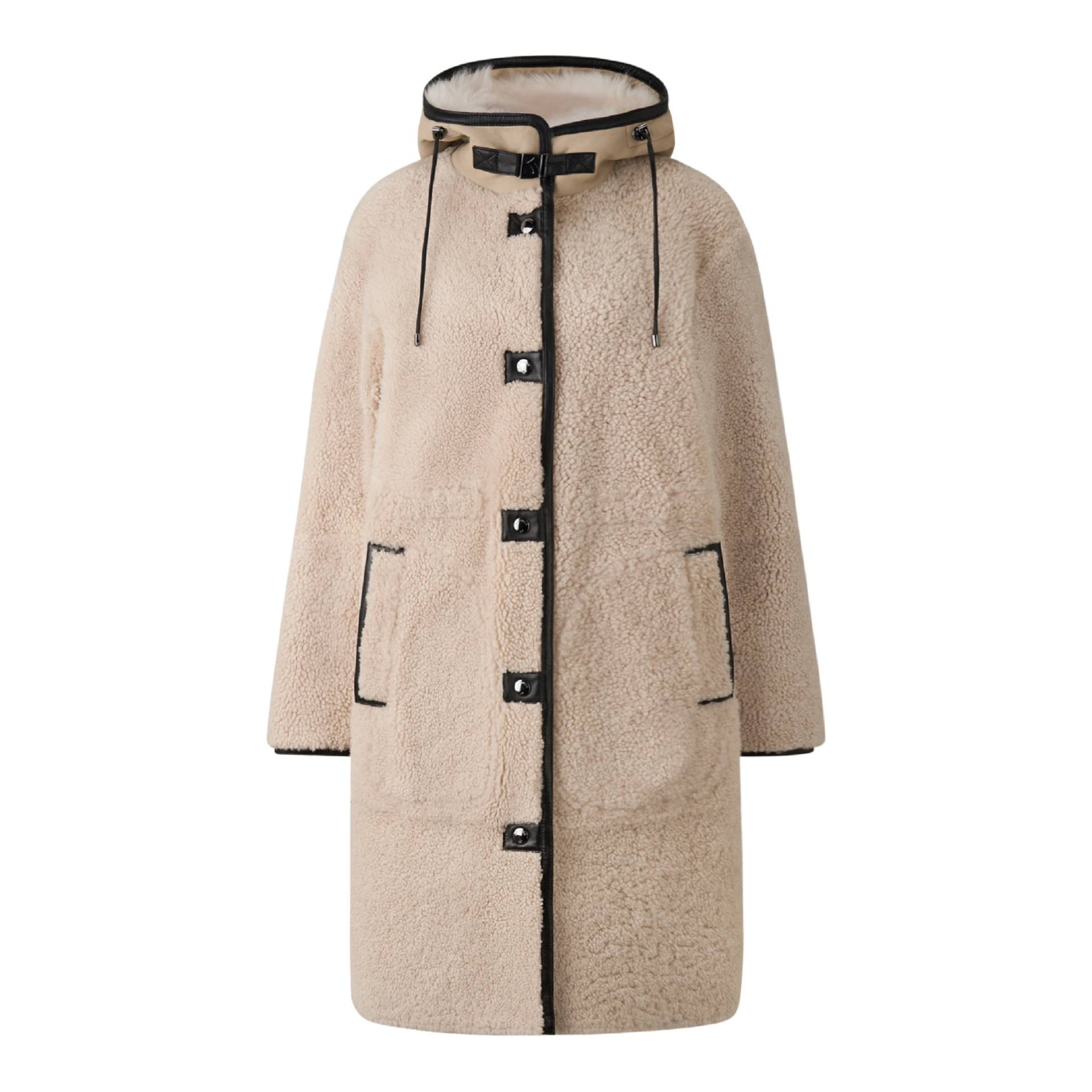 BOGNER Lammfellmantel Polina für Damen - Beige - 34 von Bogner