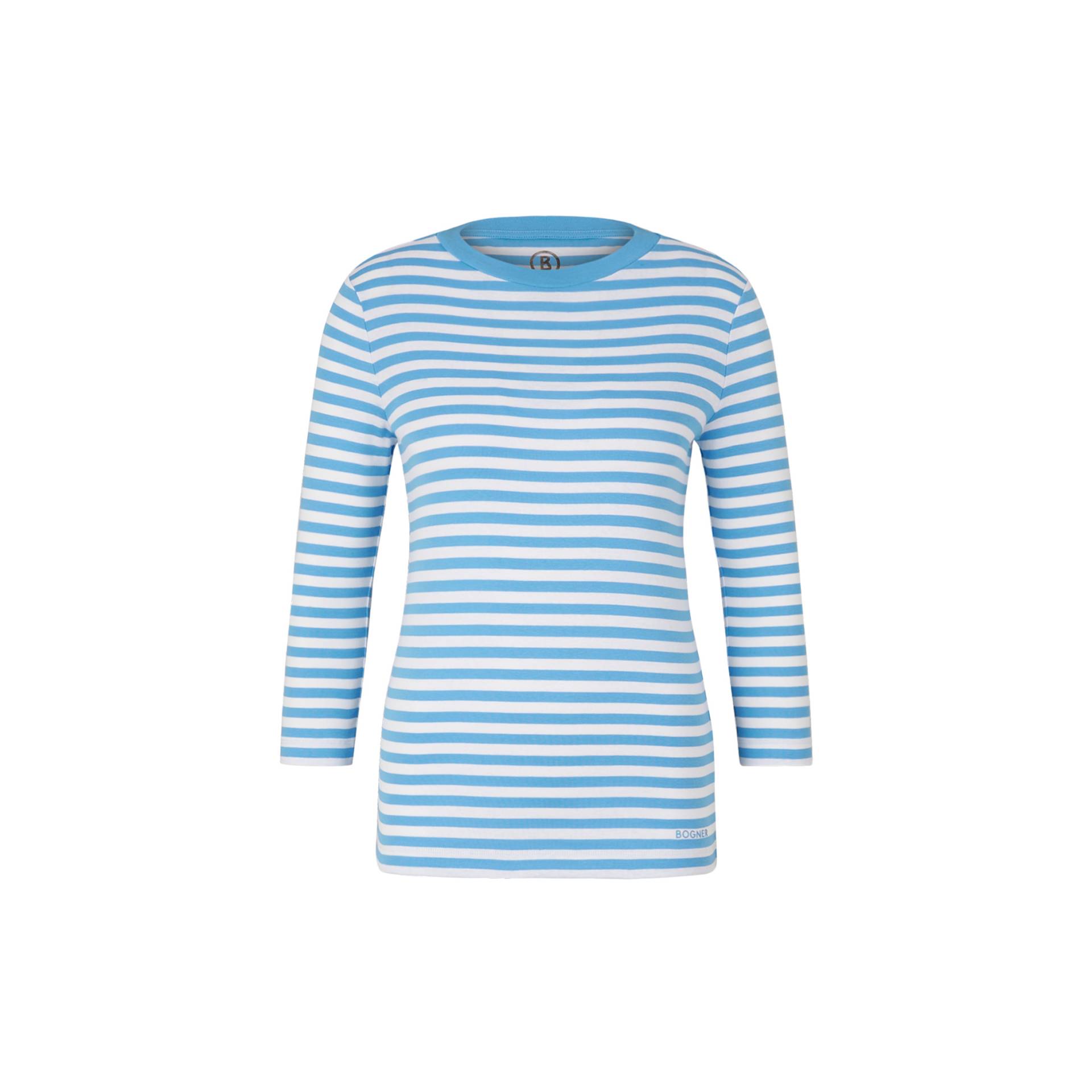 BOGNER Longsleeve Louna für Damen - Hellblau/Weiß - 38 von Bogner