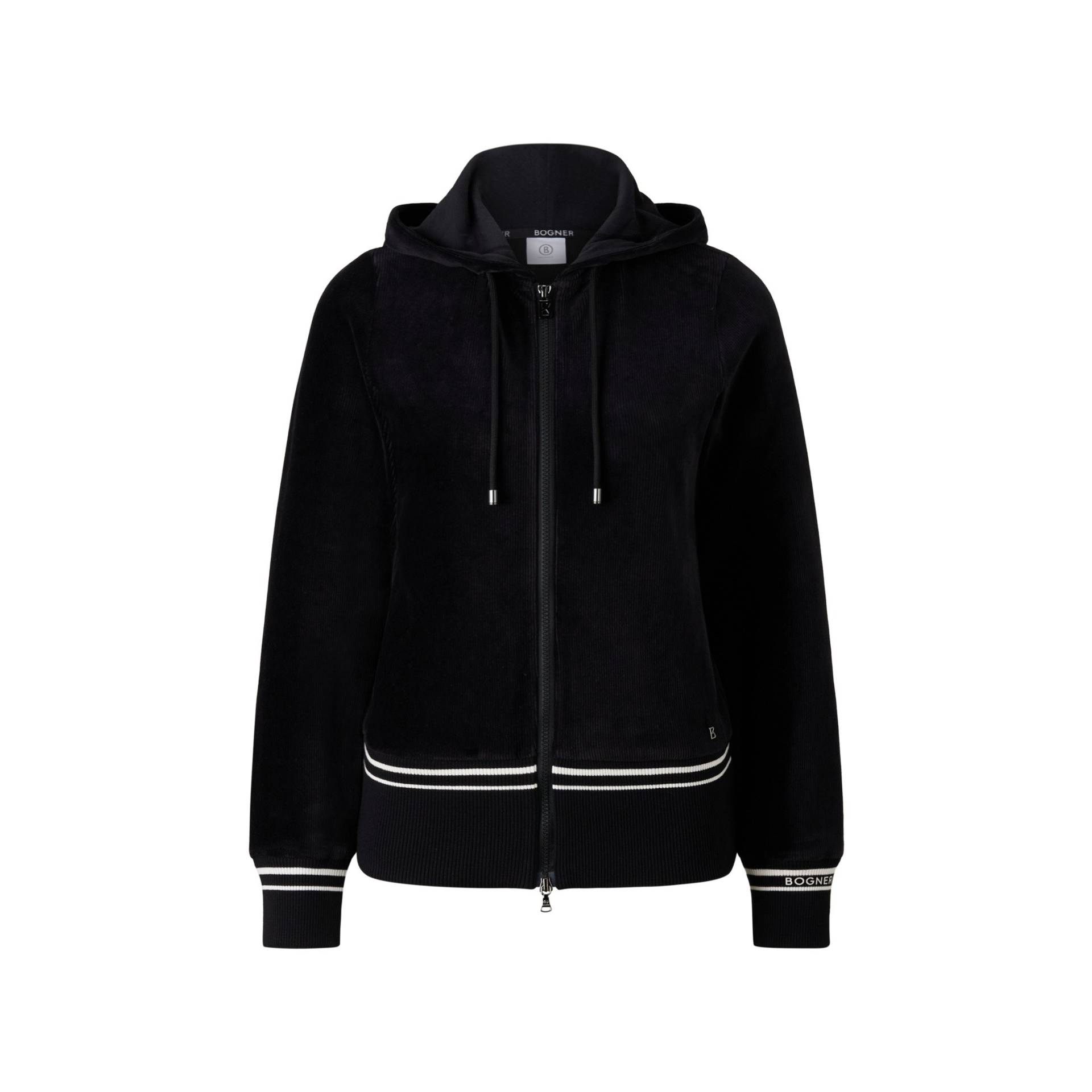 BOGNER Samt-Sweatjacke Valena für Damen - Schwarz - 34 von Bogner