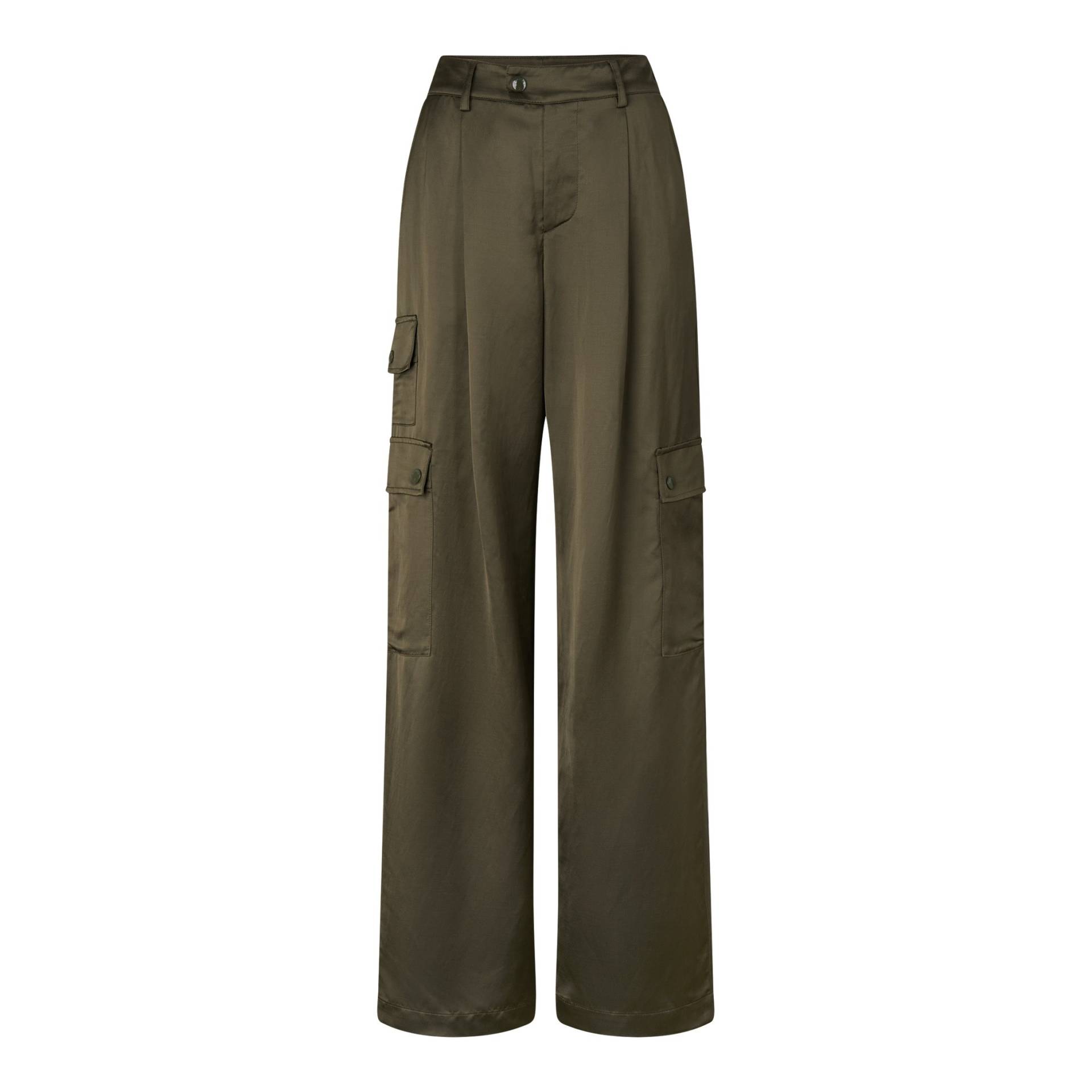 BOGNER Satin-Cargohose Clara für Damen - Oliv-Grün - 34 von Bogner