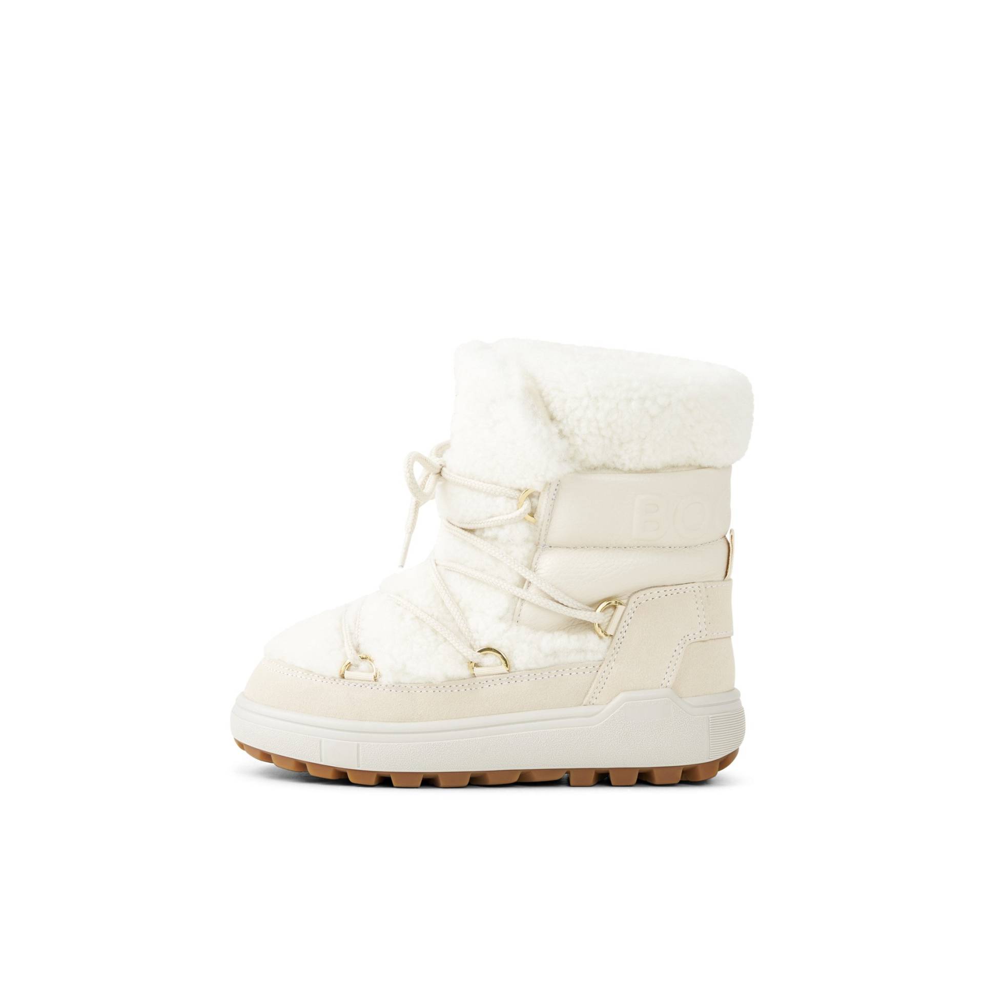 BOGNER Snow Boots Chamonix mit Spikes für Damen - Off-White - 35 von Bogner