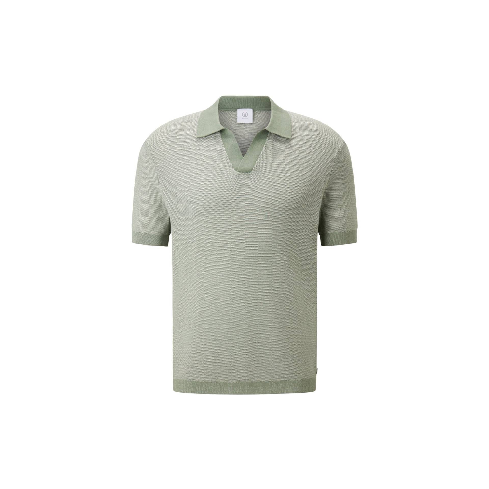 BOGNER Strick-Polo-Shirt Lyon für Herren - Eukalyptus - 3XL von Bogner