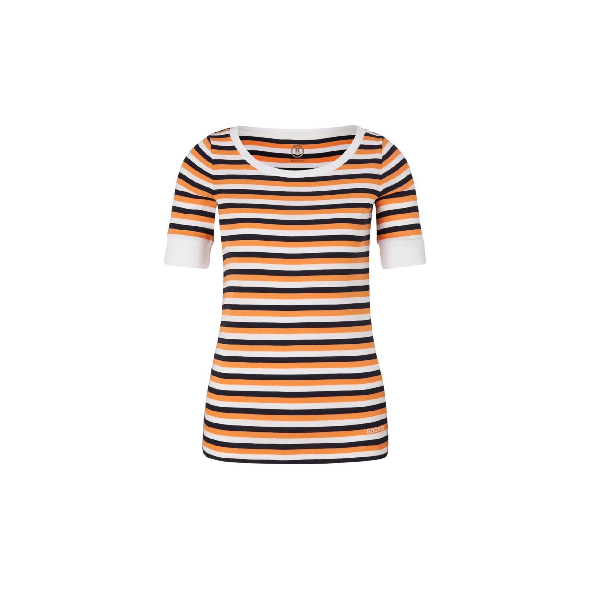 BOGNER T-Shirt Jackie für Damen - Orange/Navy-Blau - 46 von Bogner