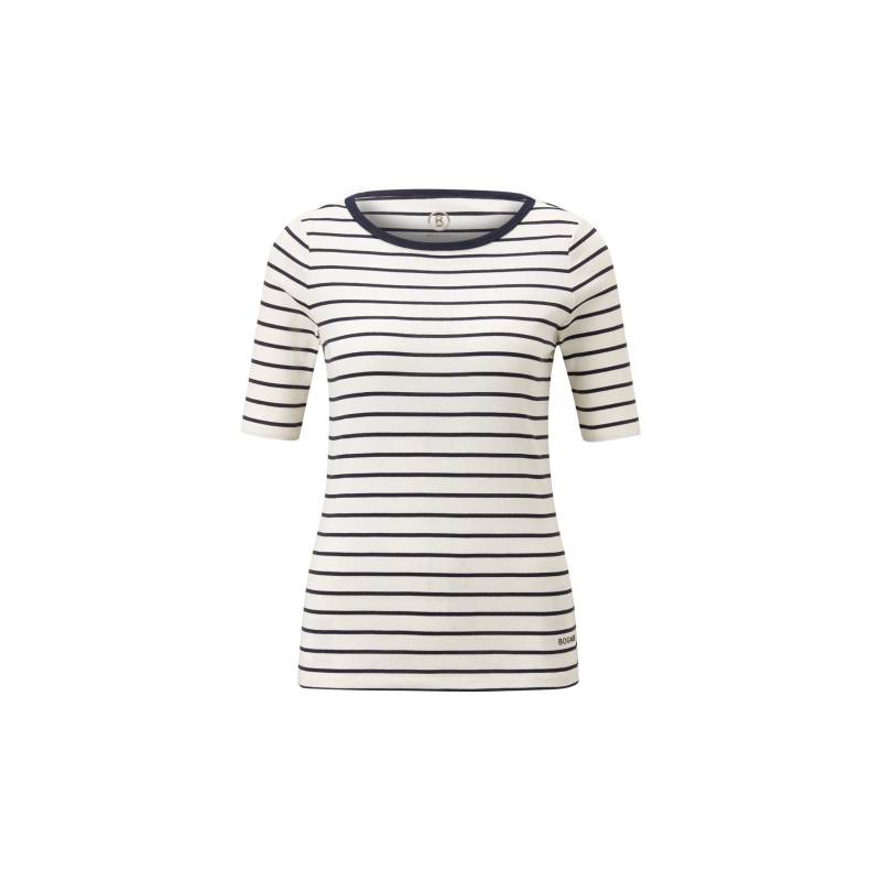 BOGNER T-Shirt Louna für Damen - Off-White/Navy-Blau - 36 von Bogner