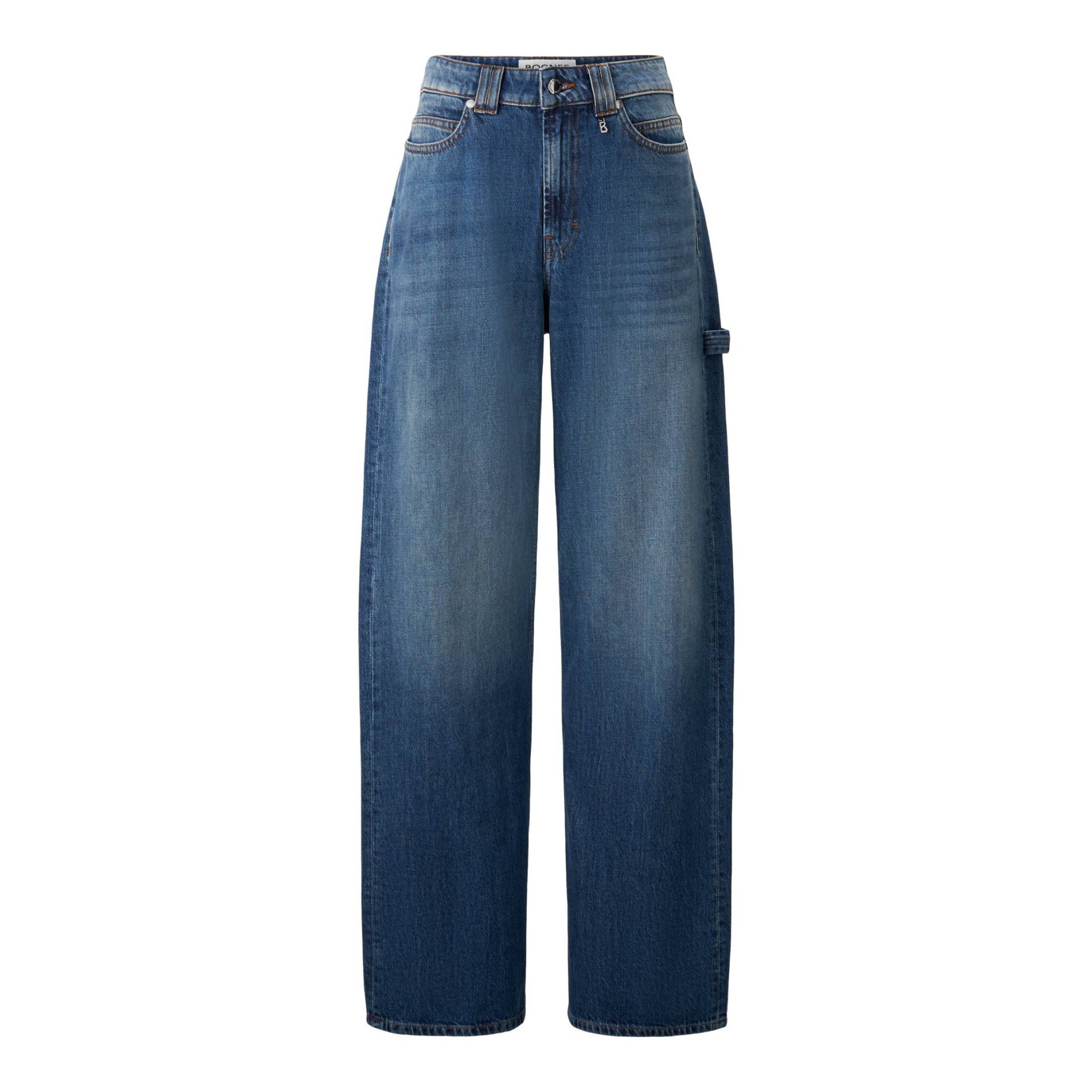 BOGNER Wide Fit Jeans Dyna für Damen - Washed Blue Denim - 27 von Bogner