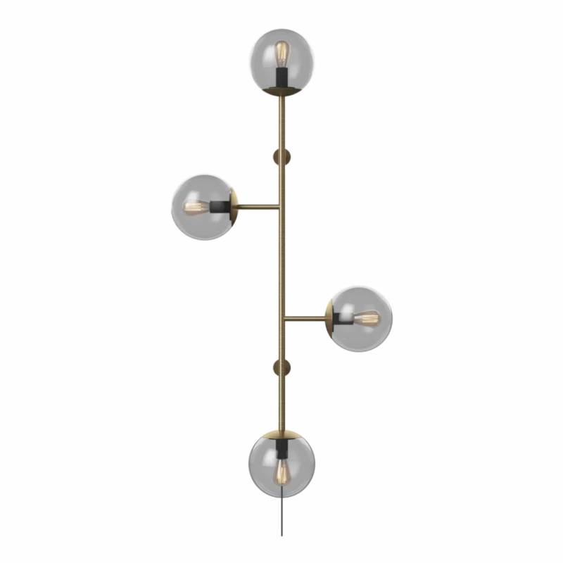 Orb Wall Lamp Wandleuchte, Farbe antique brass von Bolia