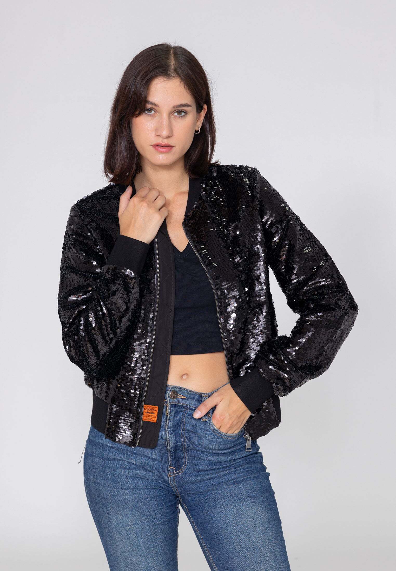 Bombers Original Bomberjacke »Bombers Original Bomberjacke Glitter W«