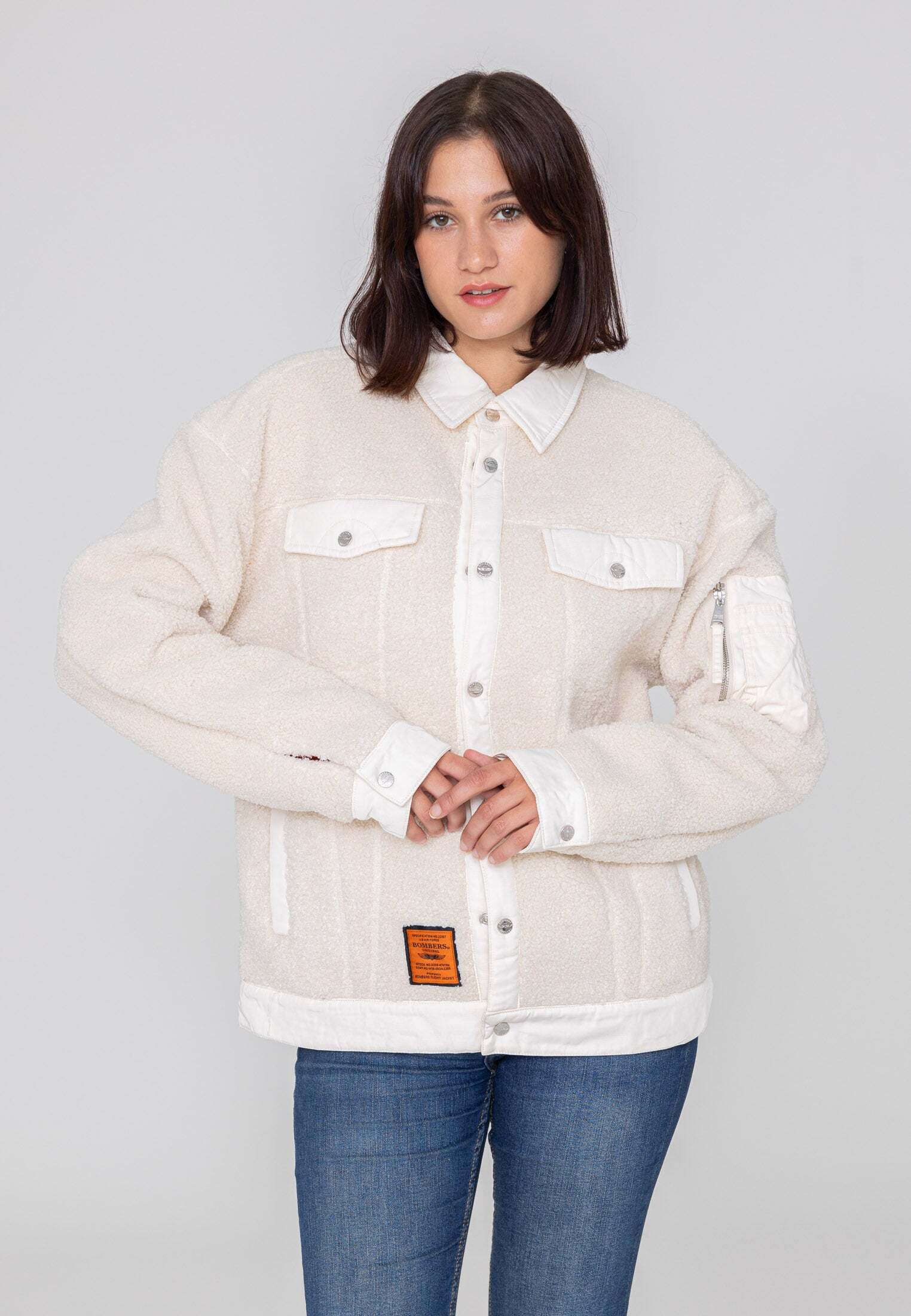 Bombers Original Fellimitatjacke »Bombers Original Sherpajacke Saratoga U«