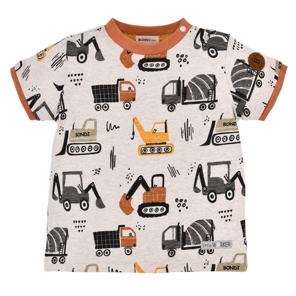 Kleinkinder T-shirt Fahrzeugallover Jungen Multicolor 68 von Bondi