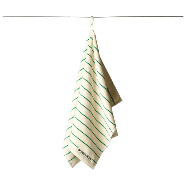 Bongusta - Naram Hand Towels - Handtuch Gr 50 x 80 cm weiß/ grass von Bongusta