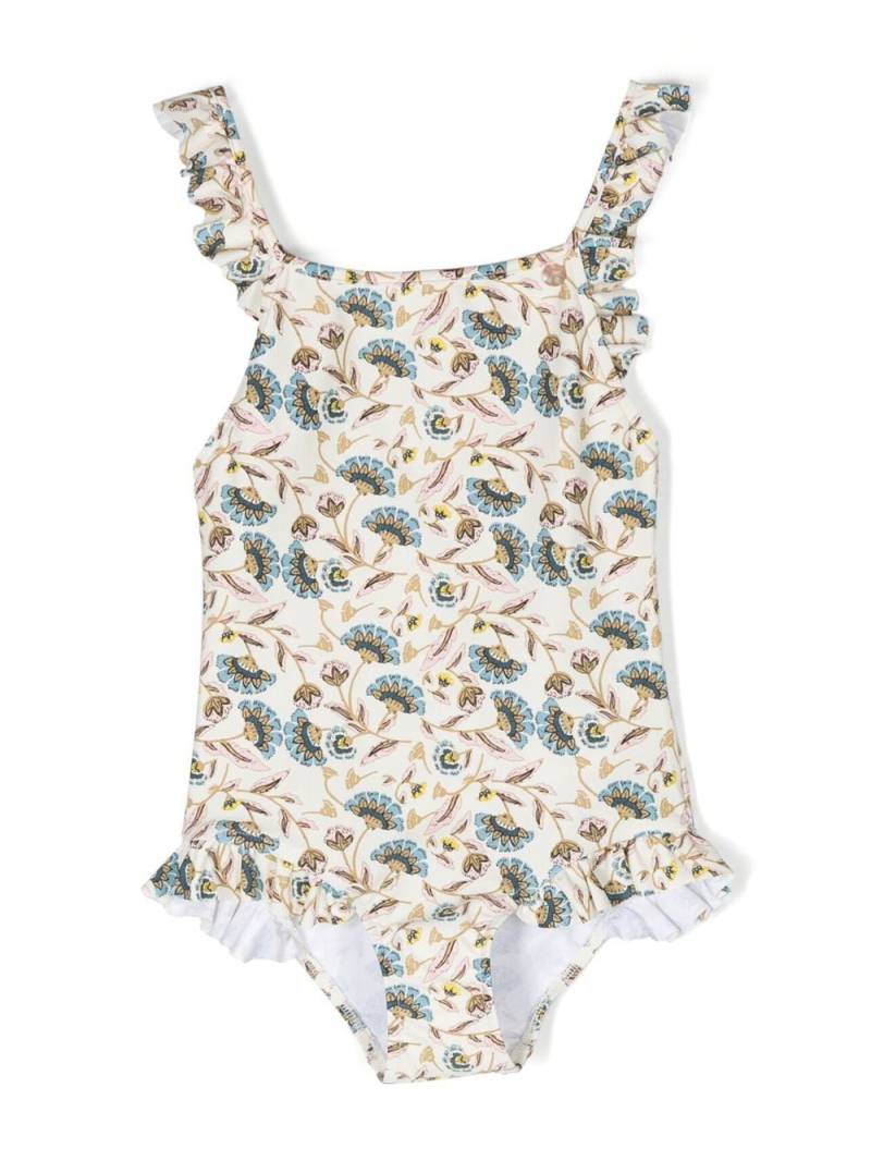 Bonpoint Acapulco floral-print swimsuit - Yellow von Bonpoint