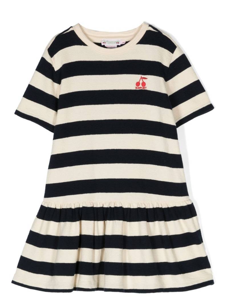 Bonpoint Amaia striped smock dress - Neutrals von Bonpoint