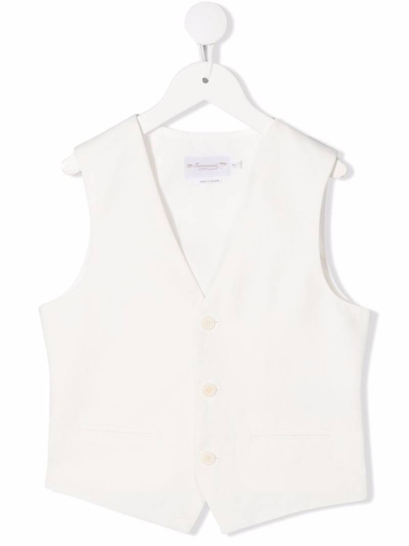 Bonpoint Angus single-breasted gilet - White von Bonpoint