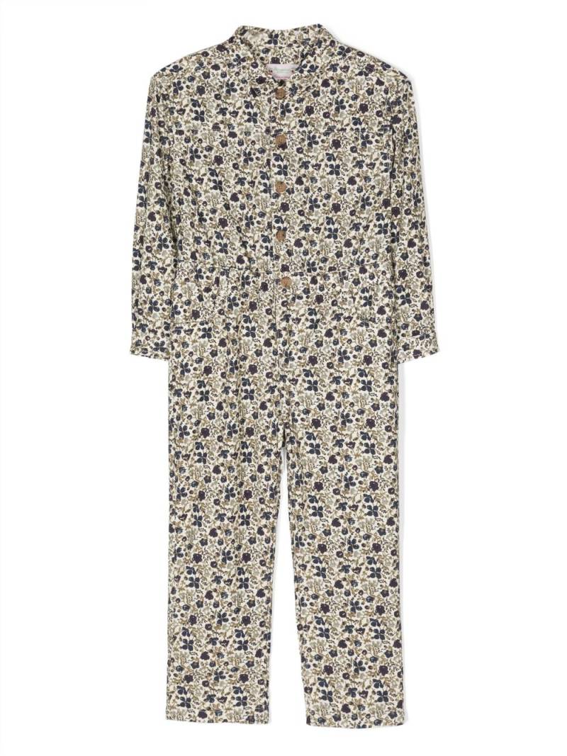 Bonpoint Bertie floral-print jumpsuit - Neutrals von Bonpoint