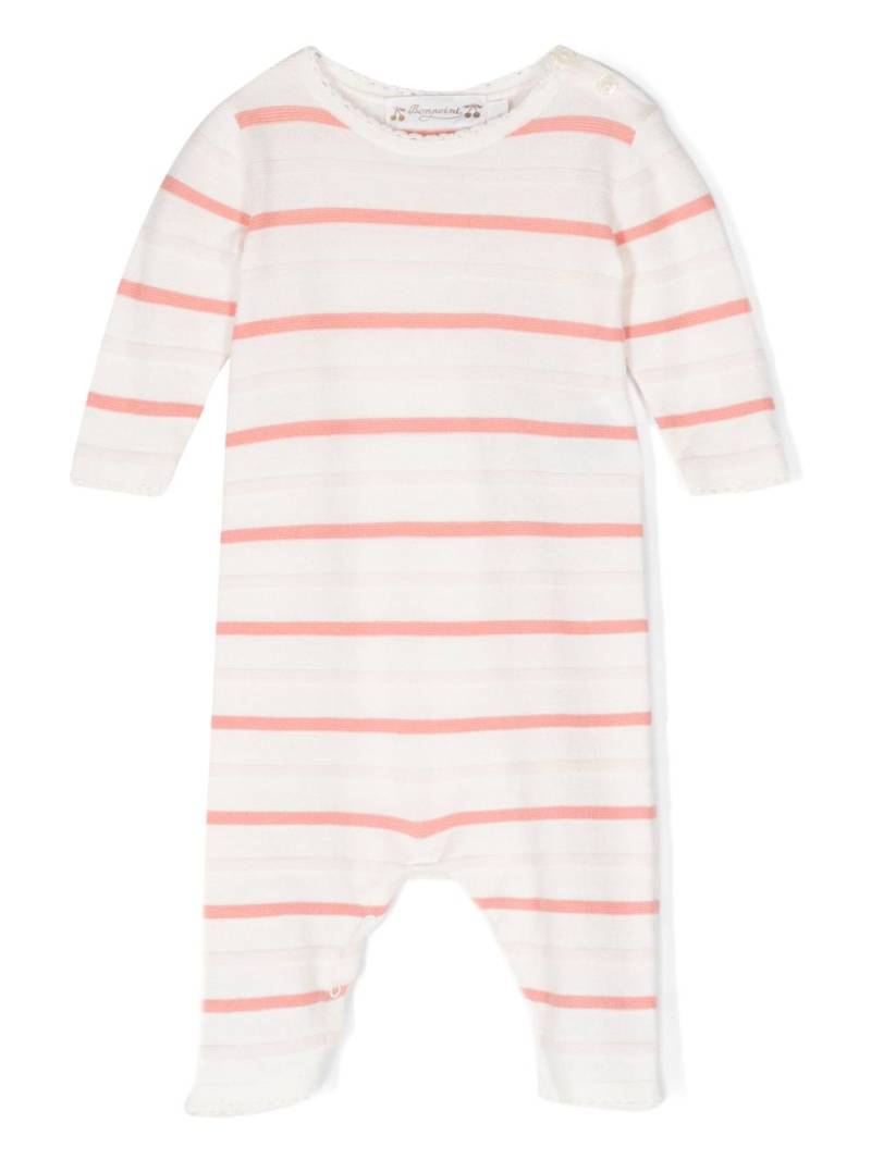 Bonpoint Carl striped cotton romper - White von Bonpoint