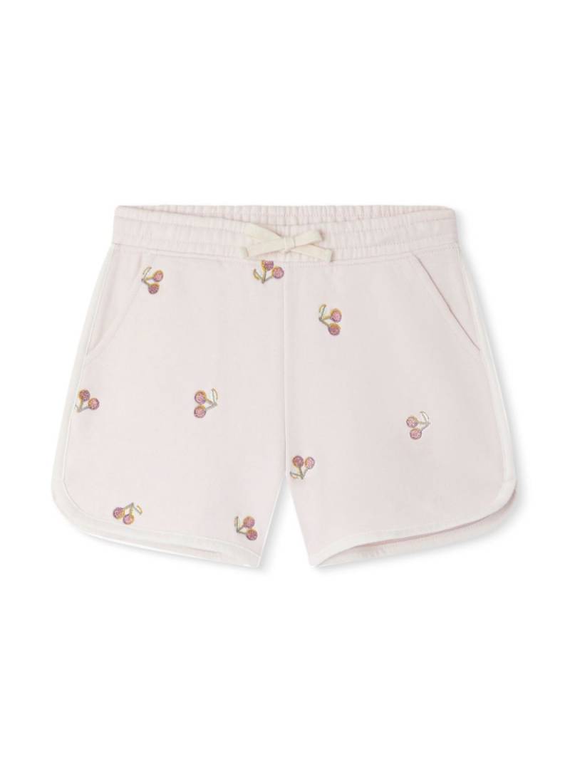 Bonpoint Caroline Cherry-embroidered shorts - Neutrals von Bonpoint