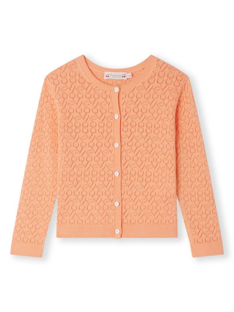 Bonpoint Cherry open-knit cardigan - Orange von Bonpoint